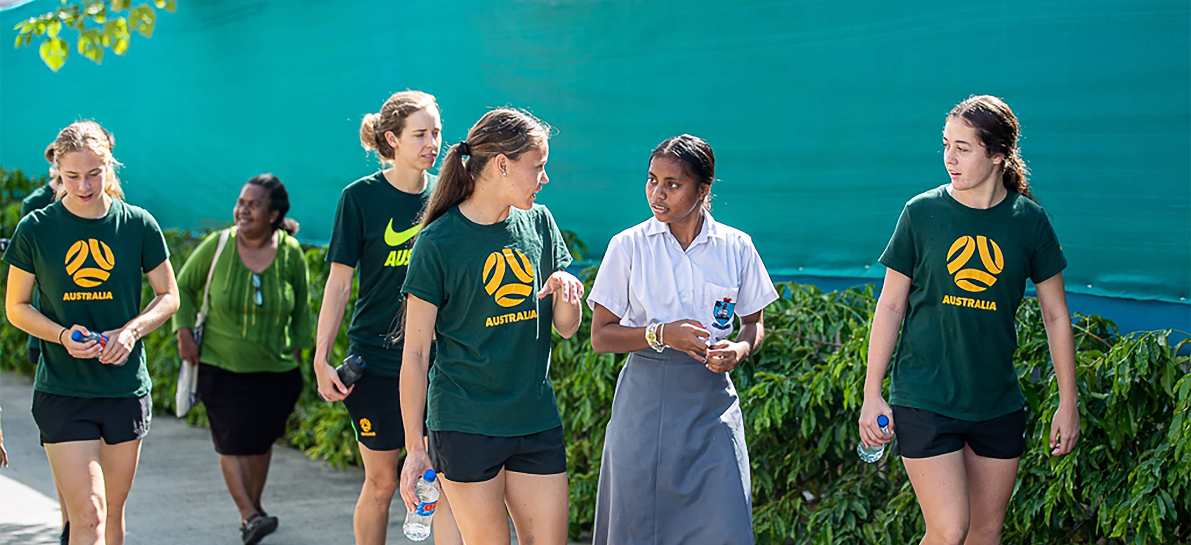 athletes walking