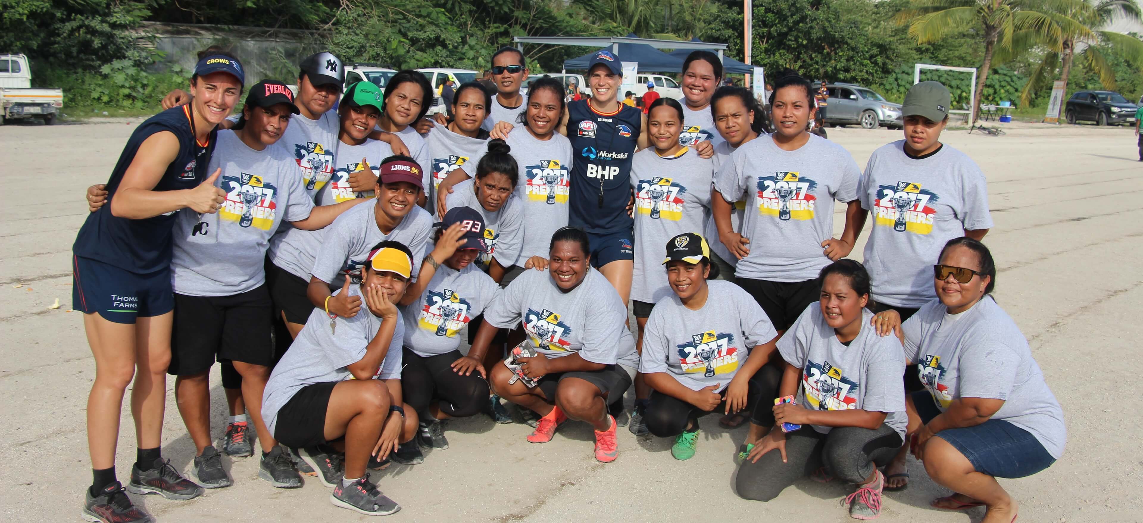 female AFL players from Nauru and Australia
