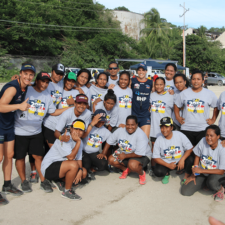 female AFL players from Nauru and Australia
