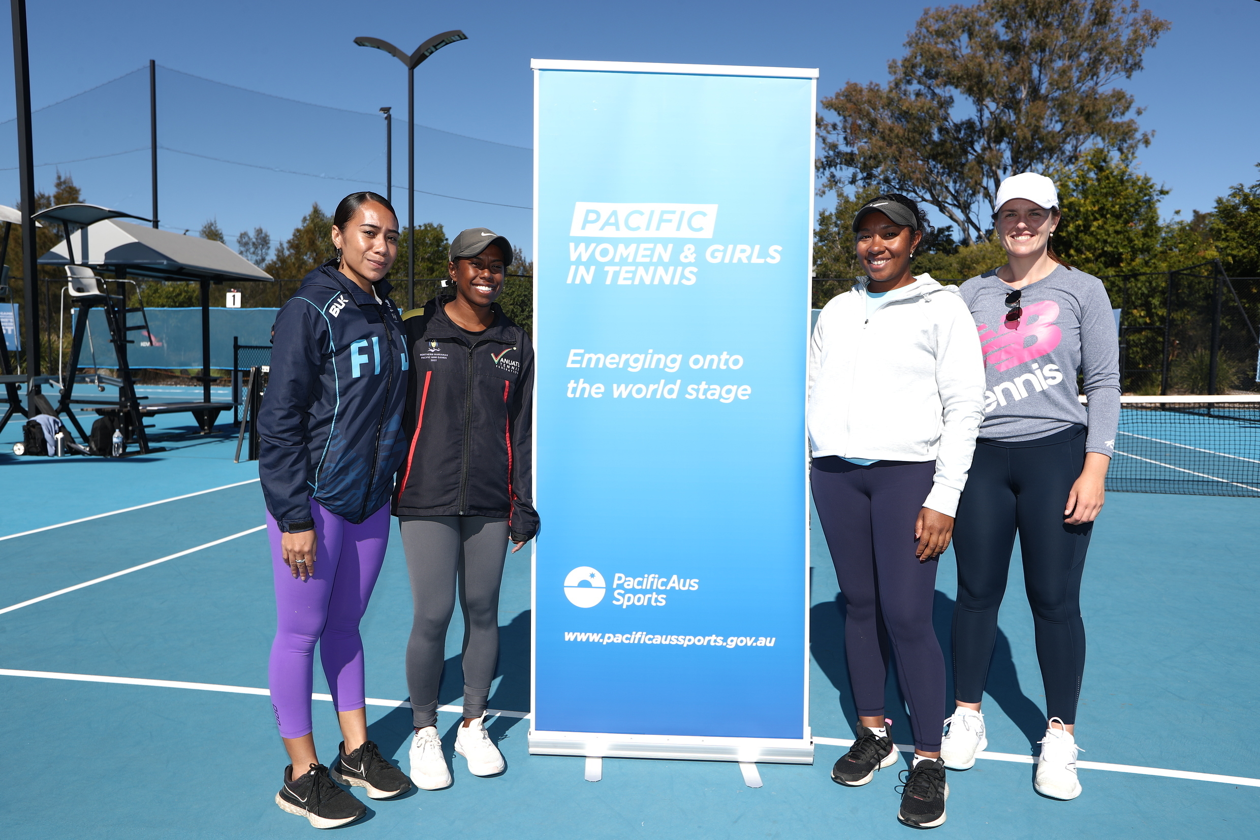 Participants of Tennis Australia skills development camp and coach mentoring program