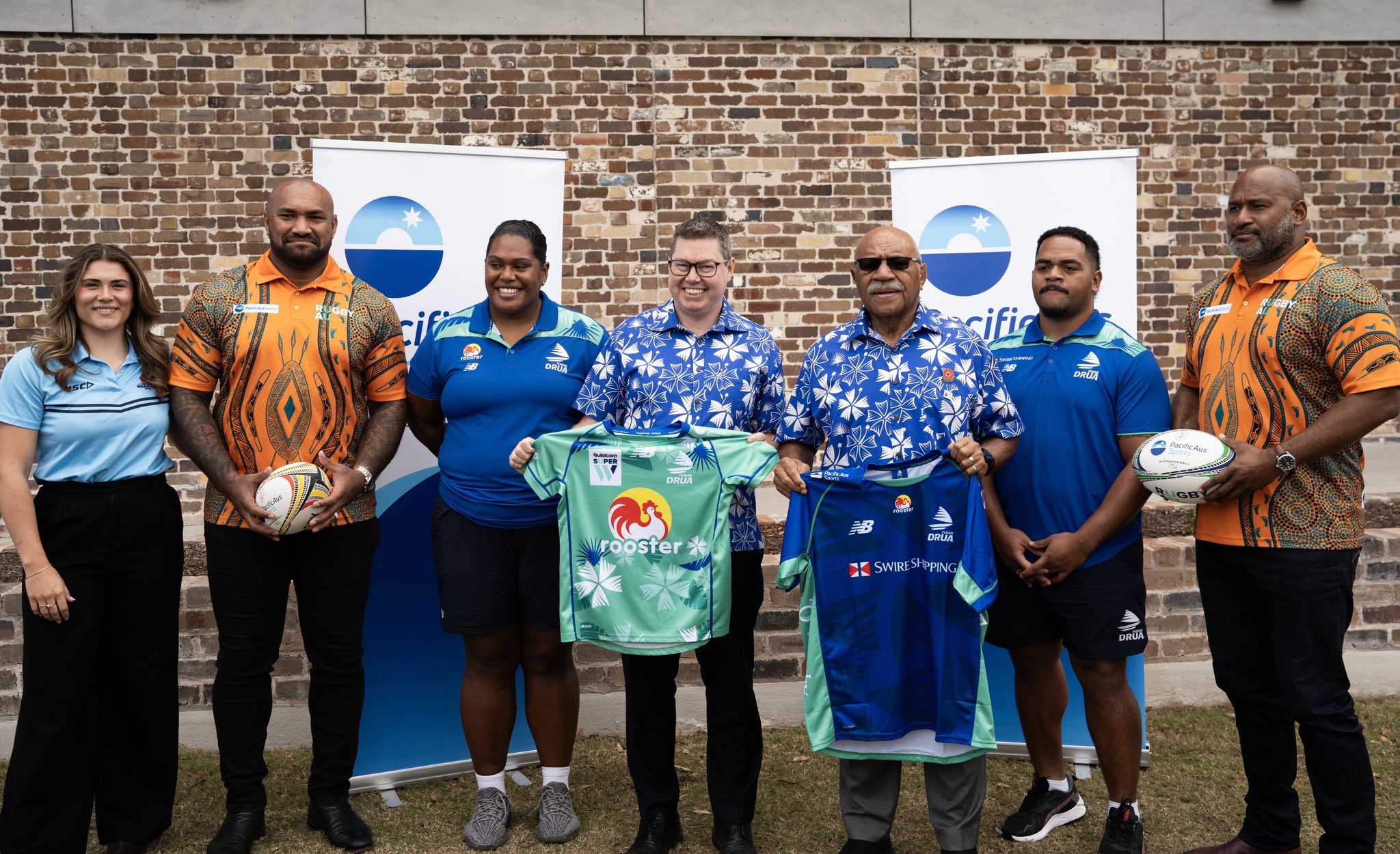 Minister Conroy and Prime Minister Rabuka announcing the funding extension