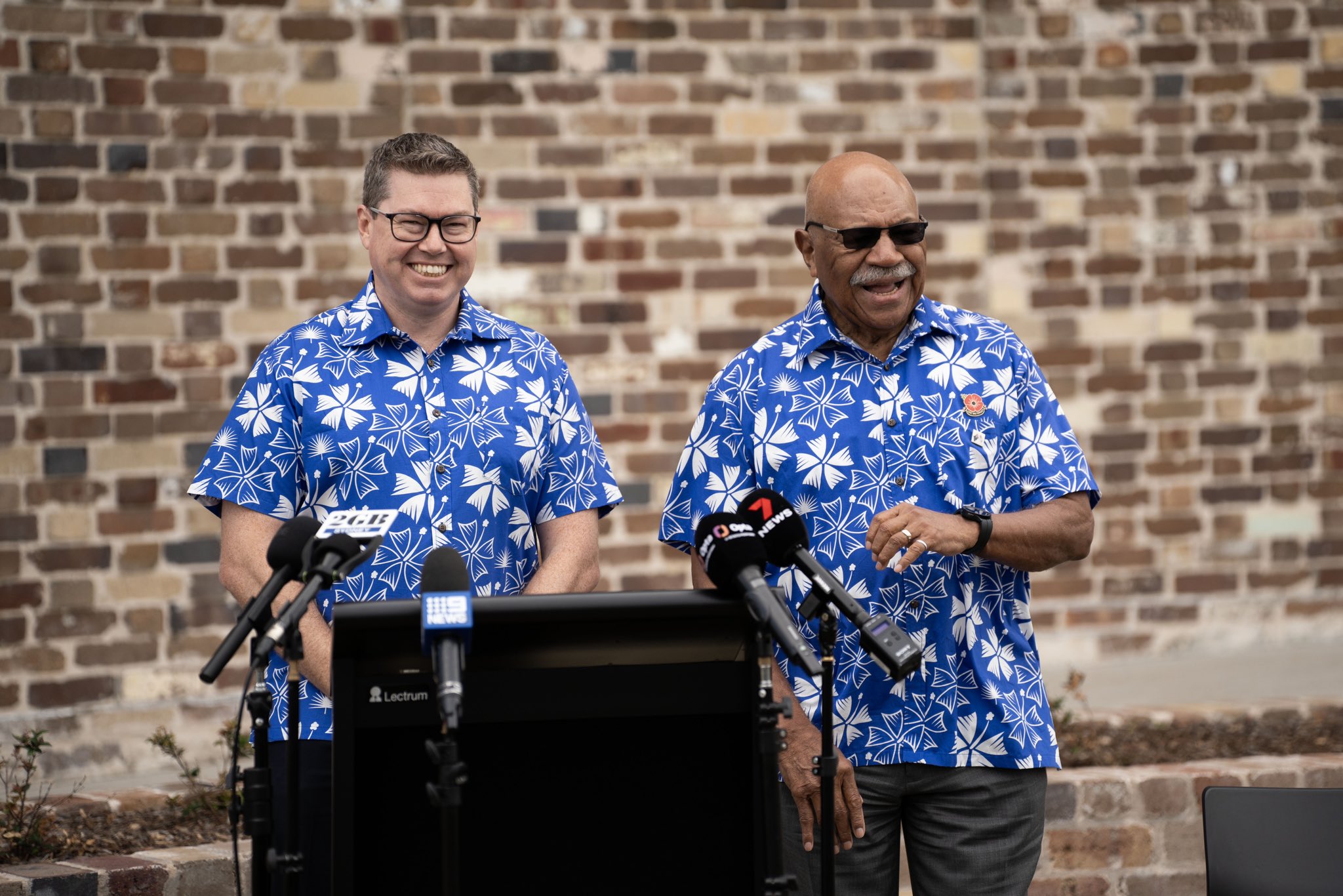 Minister for International Development and the Pacific, the Hon. Pat Conroy MP; Prime Minister of Fiji, The Hon Sitiveni Rabuka
