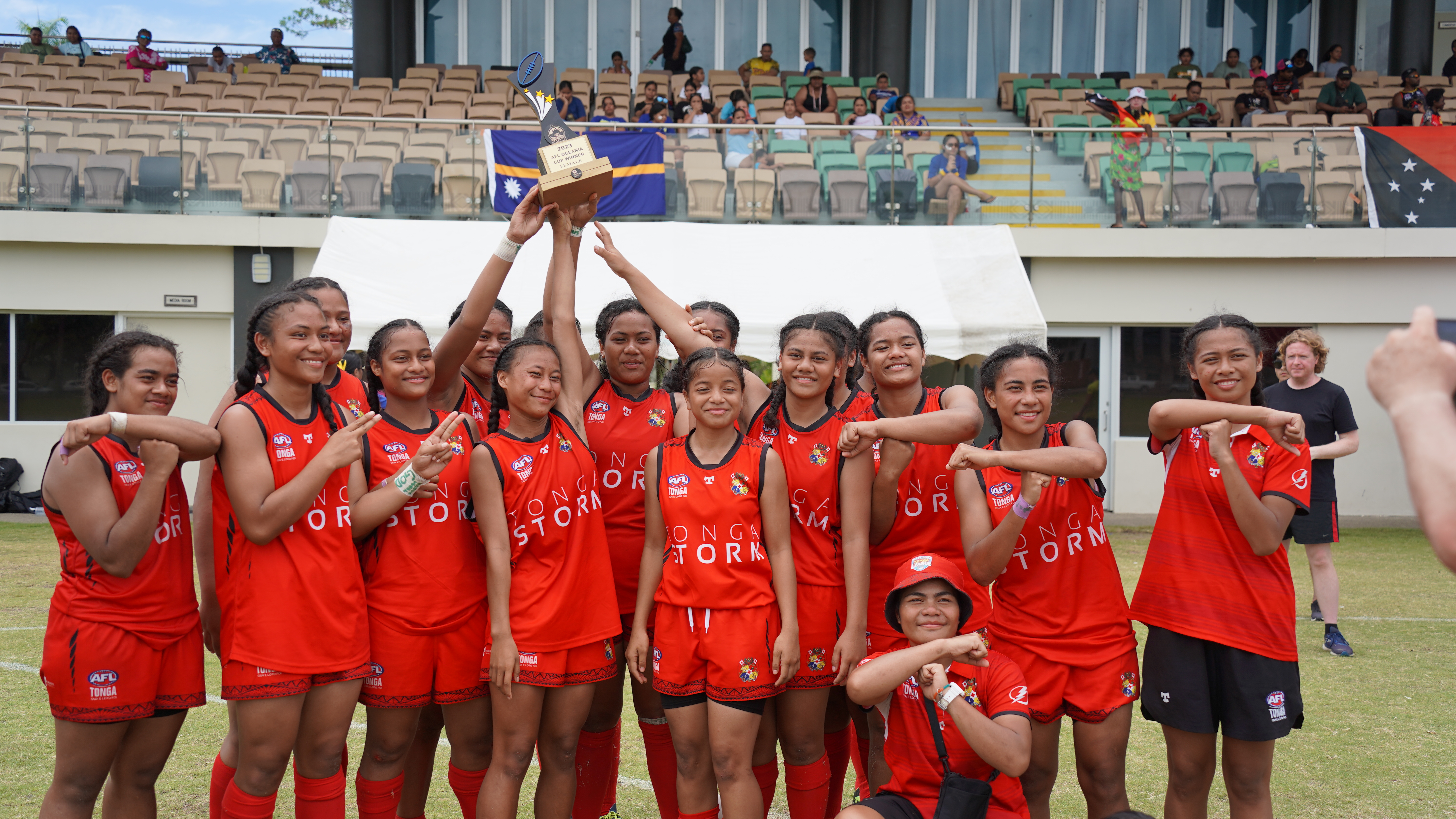Tonga Storm with the Oceania Cup