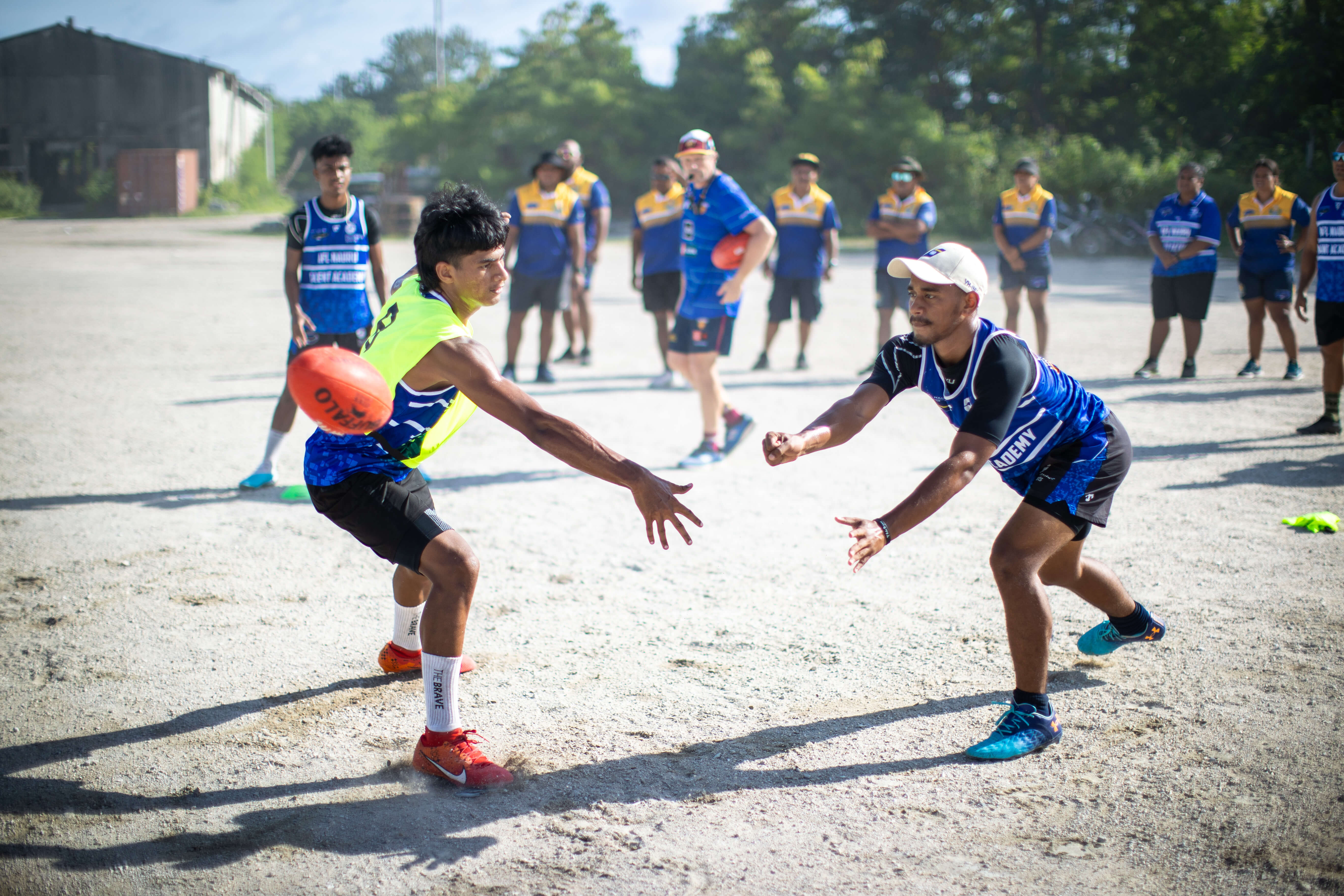 AFL training in action