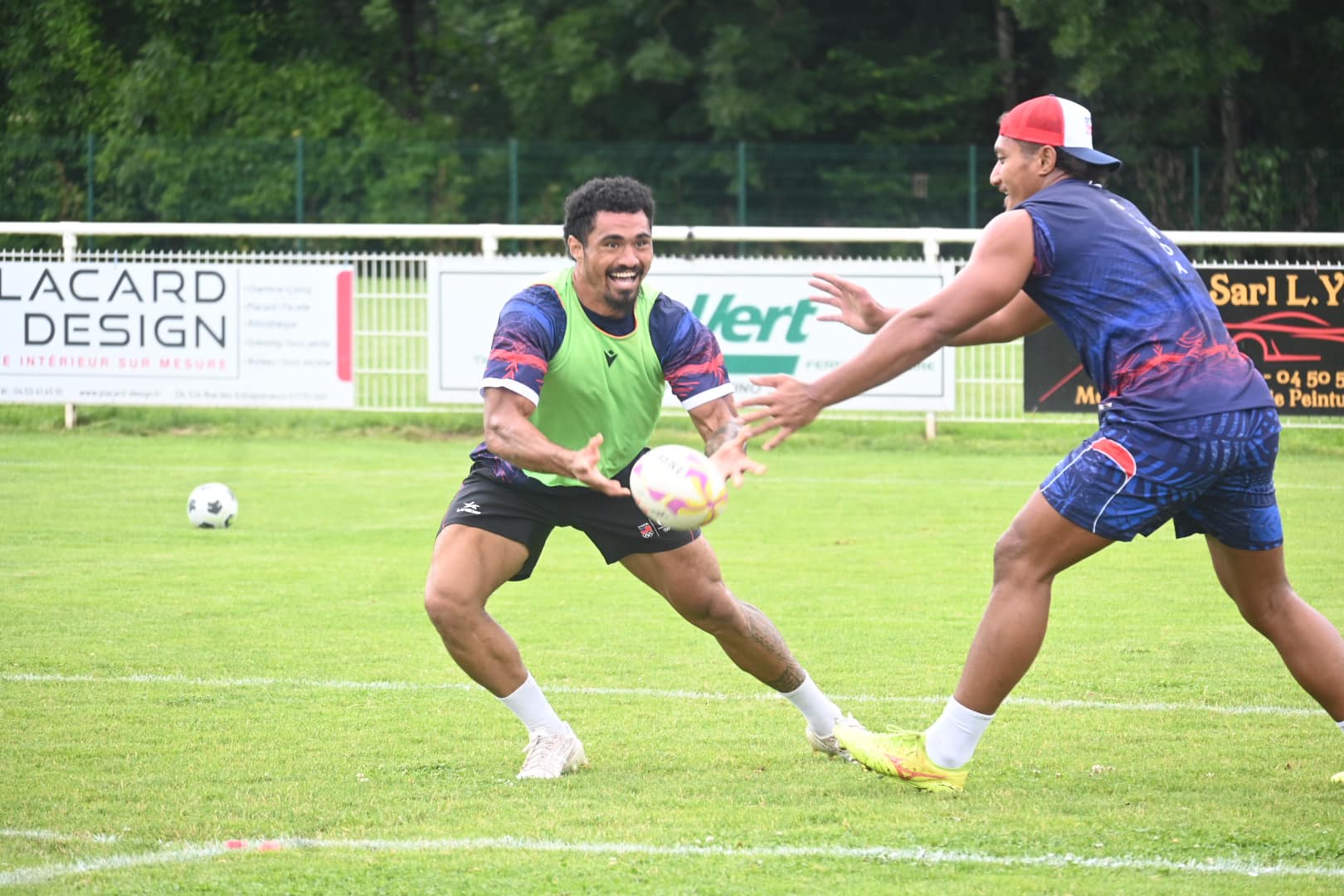 Samoa's team in practice