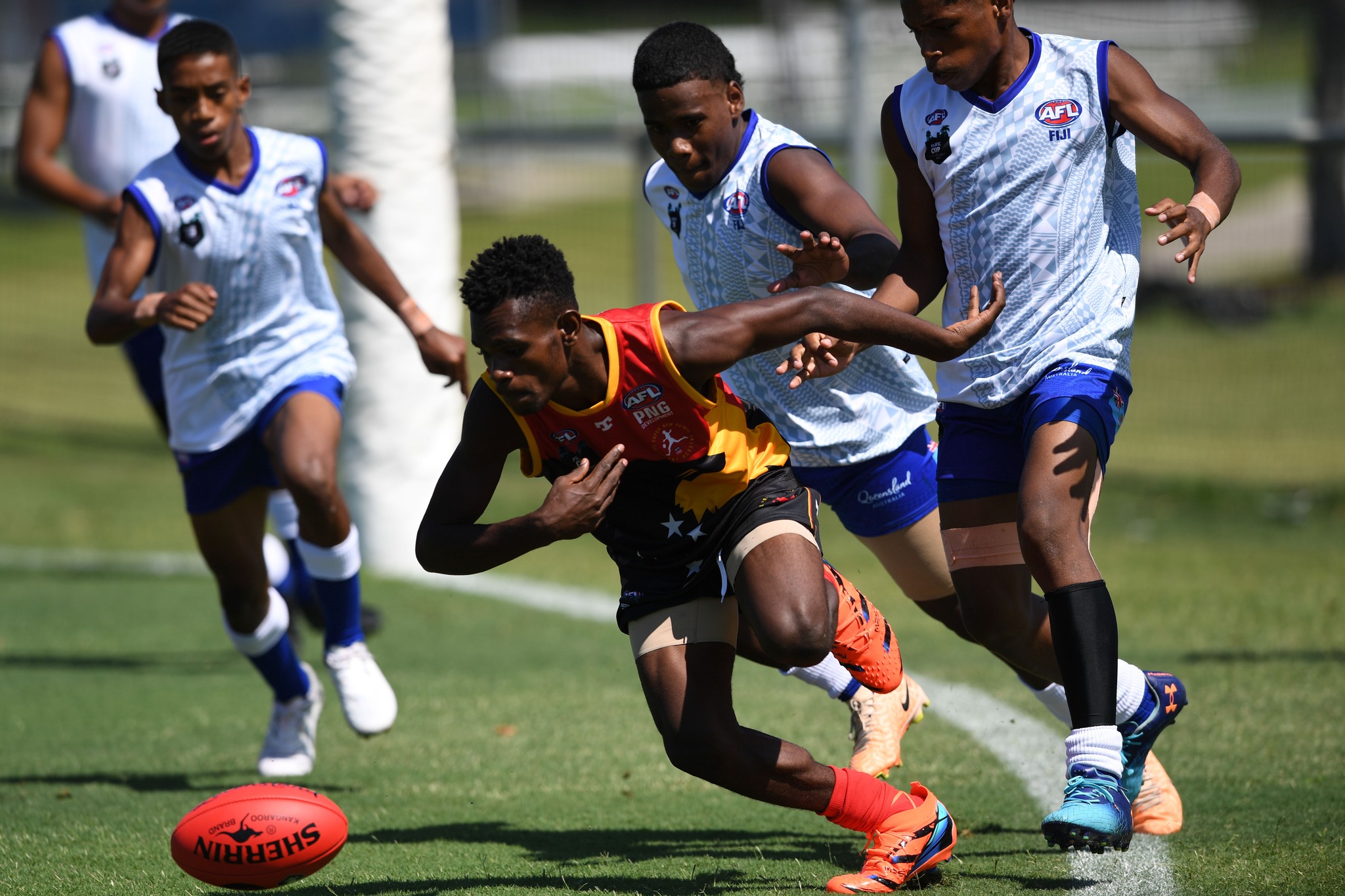 AFL game in action